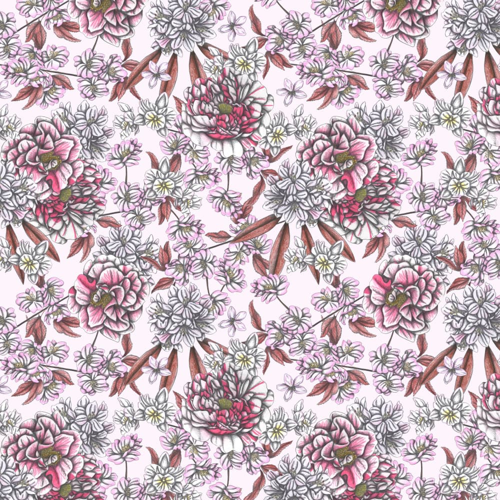 Blush Floral Pattern by Cecilia Battaini — canvas wall art
