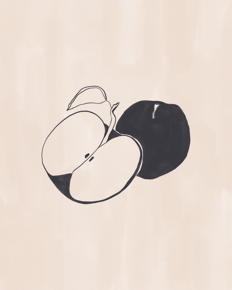 Minimalist Apple Graphic by Ivy Green Illustrations — canvas wall art