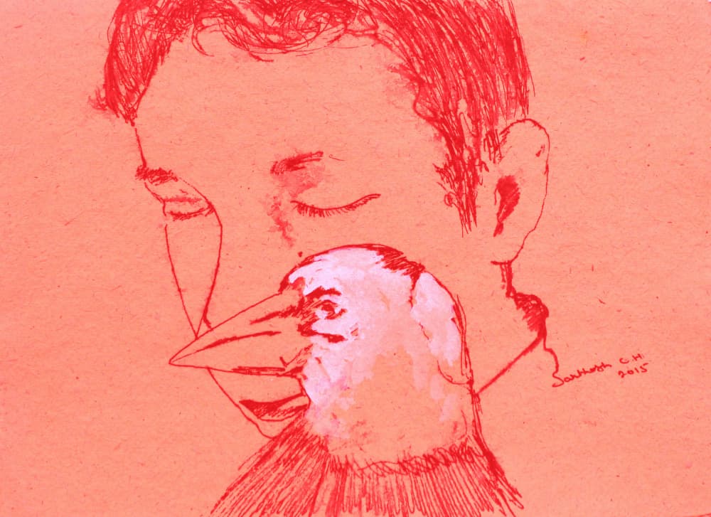 Gentle Bird Whisper by Santhosh ch — canvas wall art