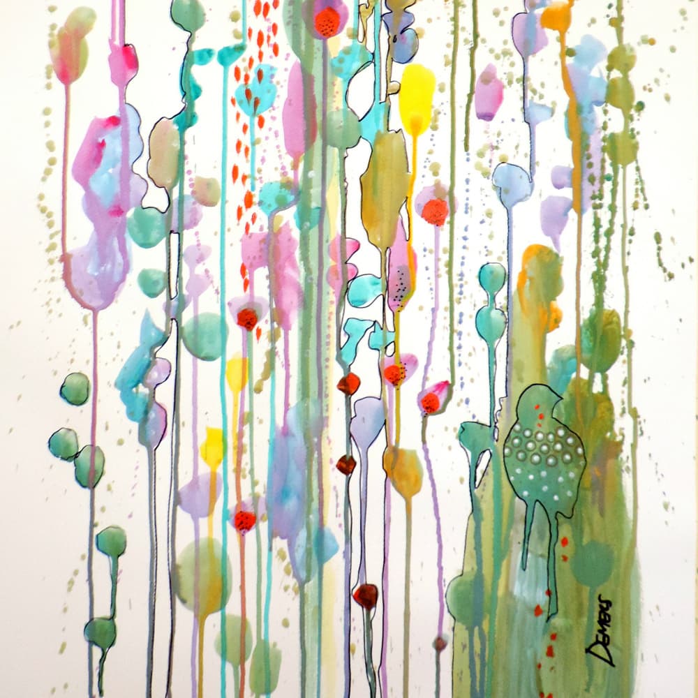 Whimsical Drip Garden by Sylvie Demers — canvas wall art