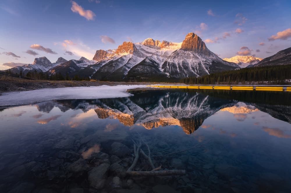 Golden Mountain Reflections by Yongnan Li (李永男) — canvas wall art