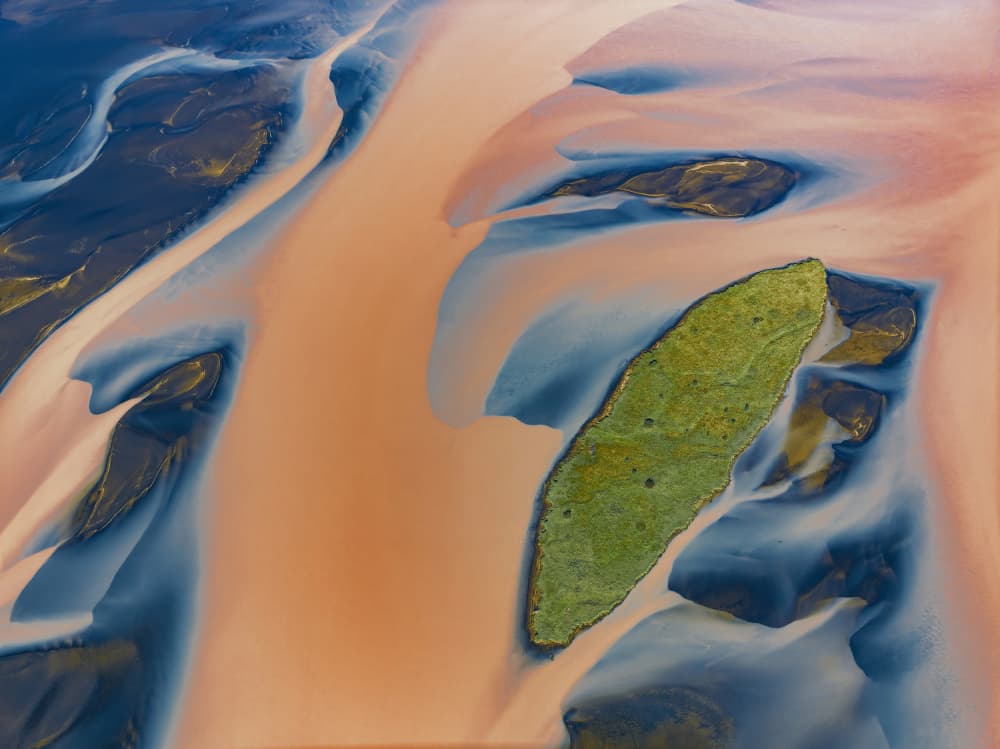 Green Island River Patterns by Jure Kravanja — canvas wall art