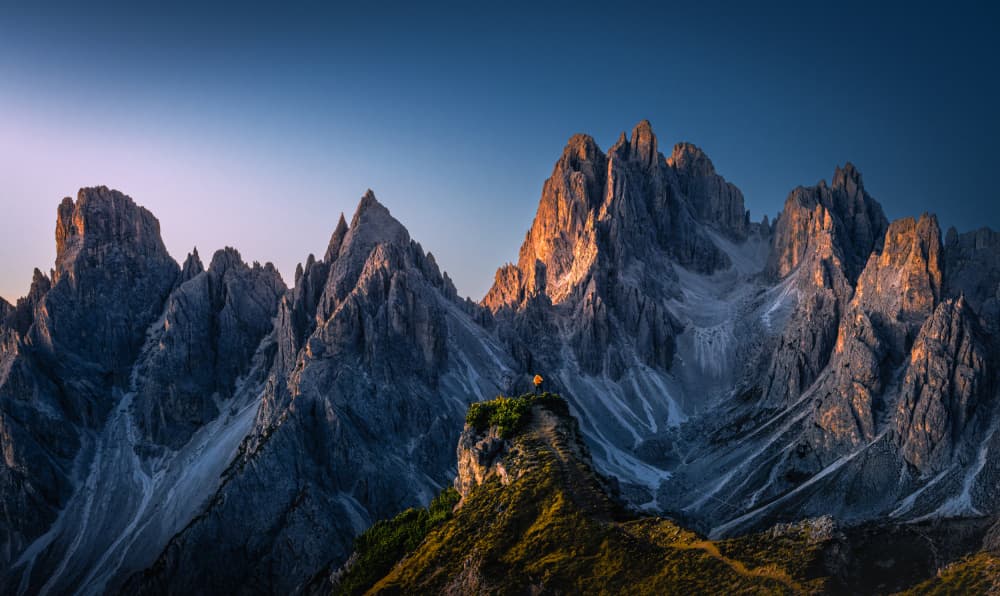 Alpine Peaks Sunrise by Bing Li — canvas wall art
