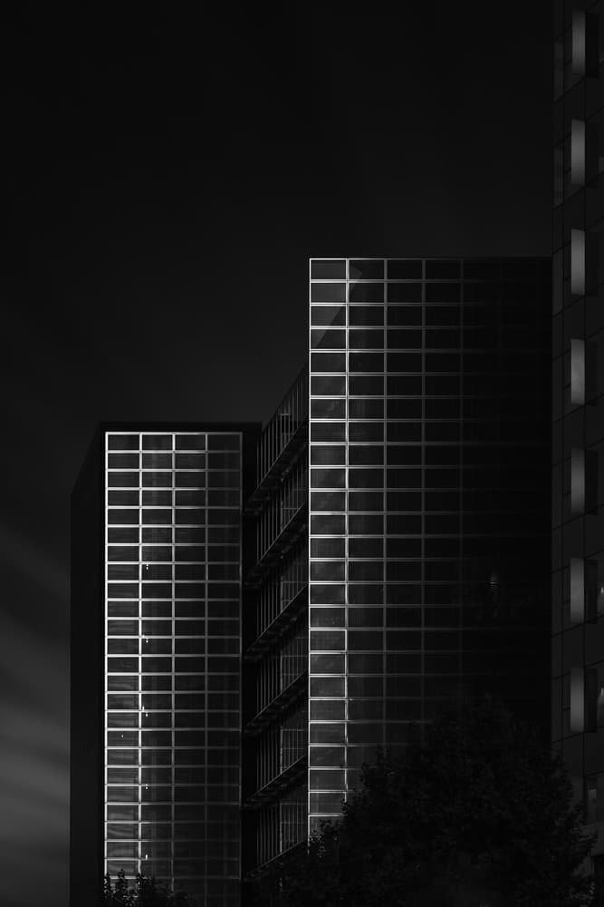 Urban Grid Shadows by Juan Pablo de Miguel — canvas wall art