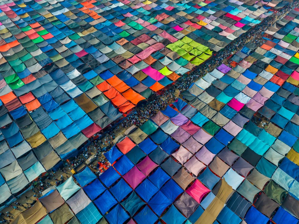 Vibrant Tent Market by Azim Khan Ronnie — canvas wall art