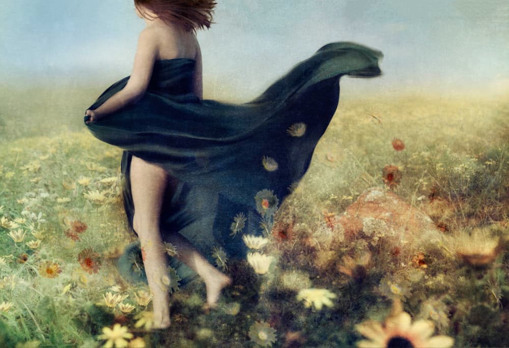 Barefoot Dance In Field by Charlaine Gerber — canvas wall art