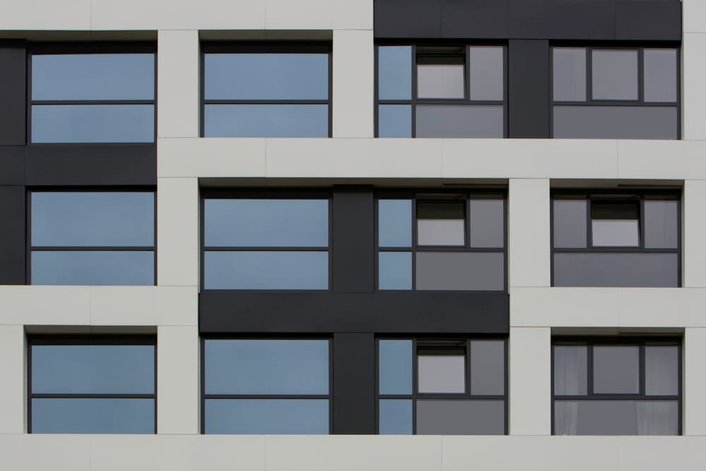 Geometric Building Facade by Jan Niezen — canvas wall art