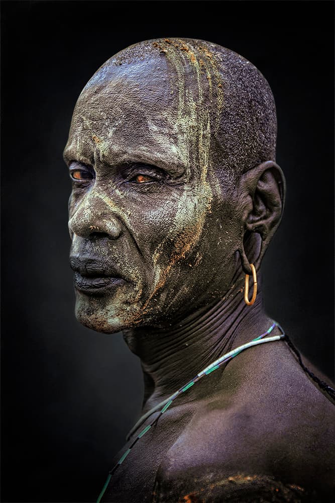 Painted African Elder by Svetlin Yosifov — canvas wall art