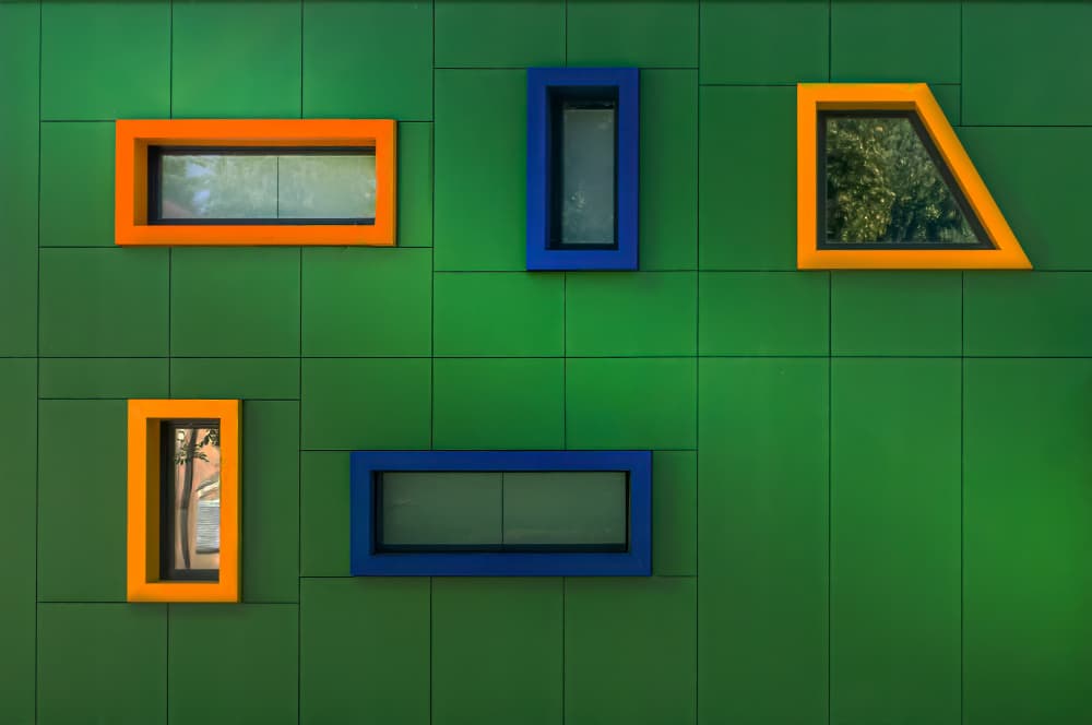 Vibrant Geometric Windows by Stephan Rückert — canvas wall art