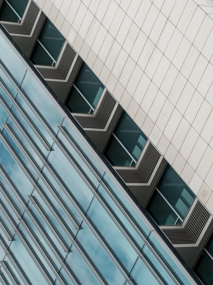 Modern Geometric Facade by Marius Surleac — canvas wall art