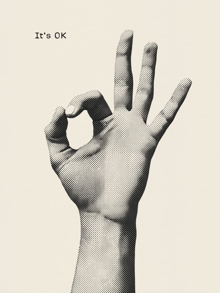 It's OK Hand Sign by Andreas Magnusson — canvas wall art