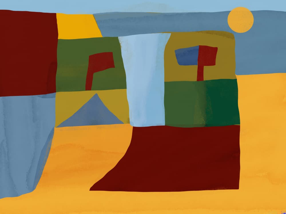 Abstract Desert Forms by Little Dean — canvas wall art