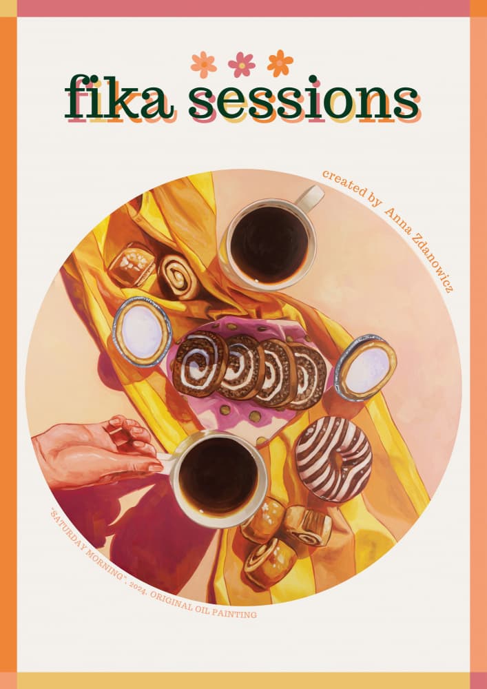 Sweet Morning Fika by Anna Zdanowicz — canvas wall art