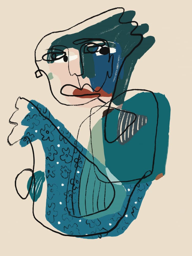 Modern Abstract Portrait by GIovanna Gil Alves — canvas wall art