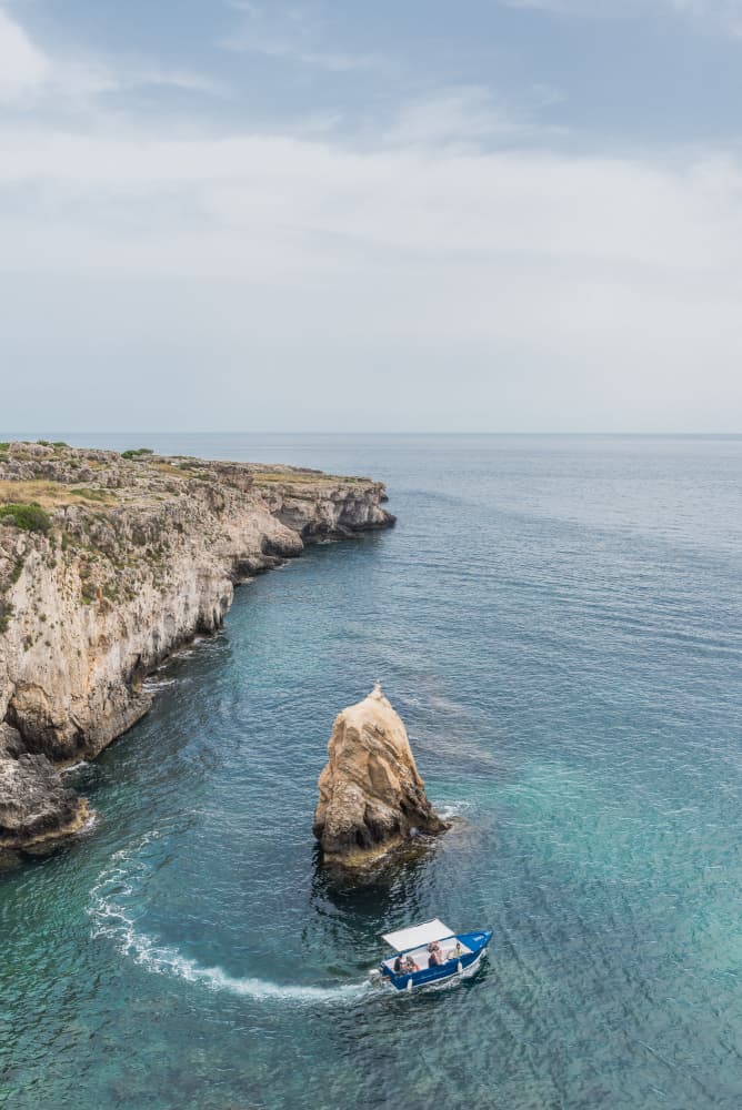 Turquoise Coastal Boat Trip by Photolovers — canvas wall art