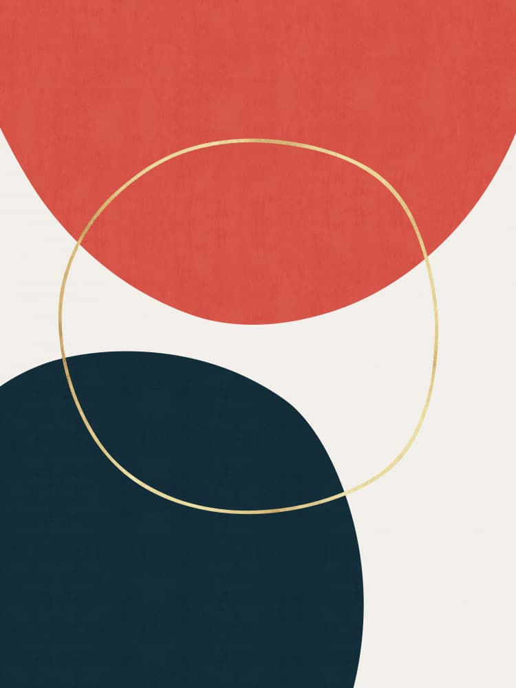 Modern Shapes Gold Ring by Vitor Costa — canvas wall art