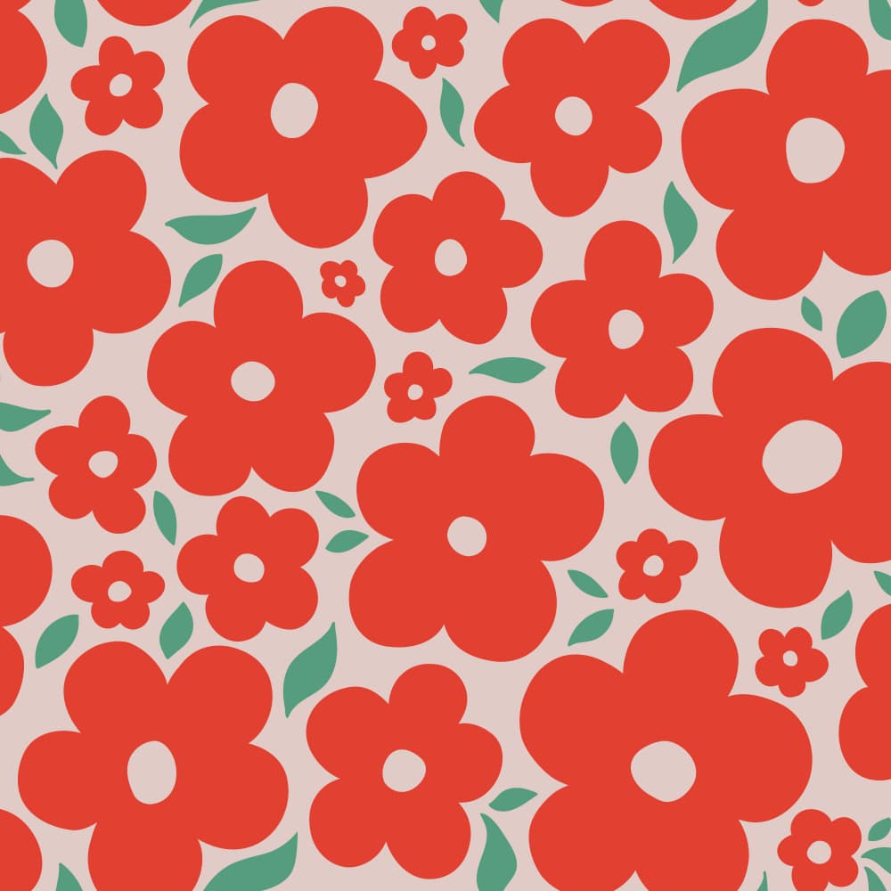 Groovy Floral Pattern by Alexandra Weise — canvas wall art