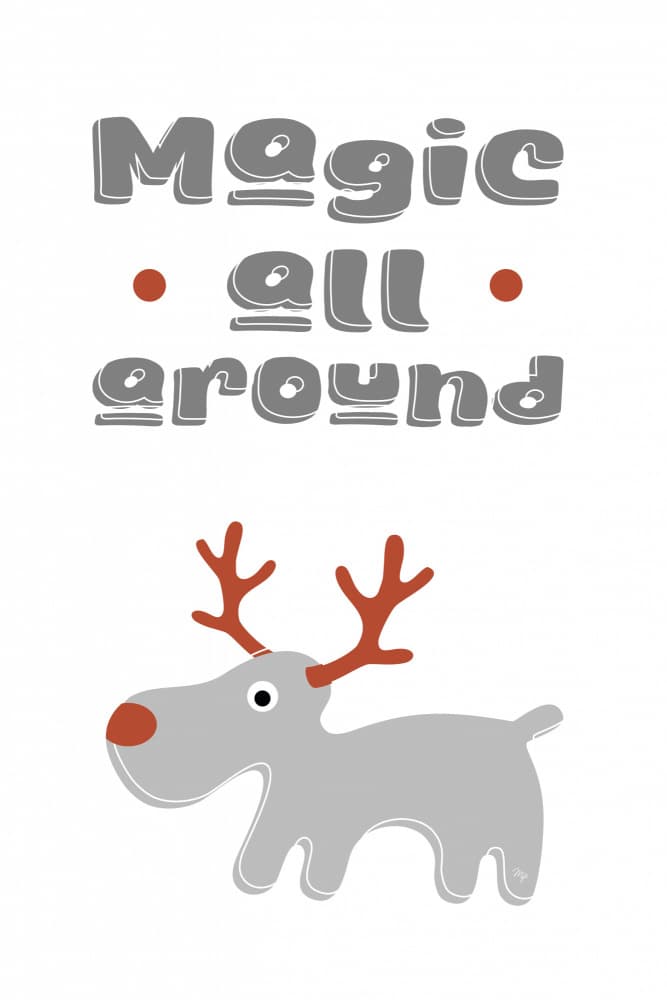 Magic All Around Reindeer by Martina — canvas wall art