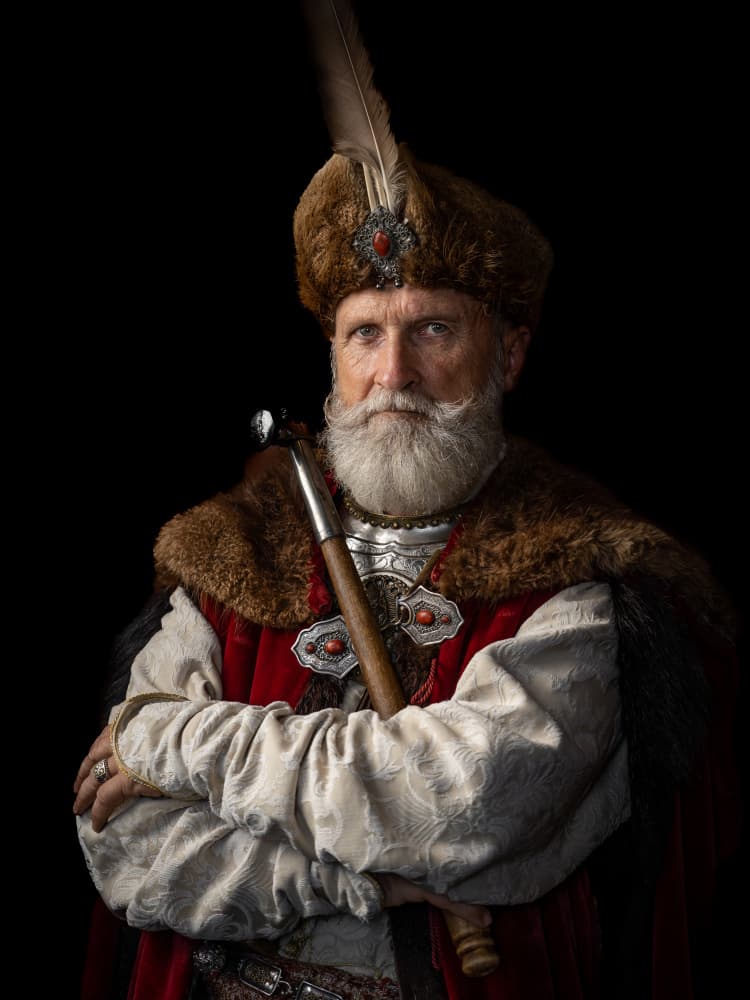 Regal Warrior Portrait by Miroslaw Prybinski — canvas wall art