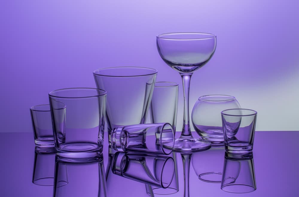 Purple Glass Reflections by Evgeniy Popov — canvas wall art