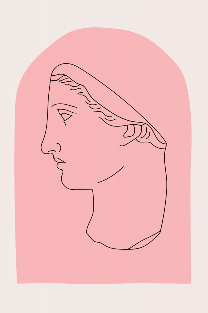 Pink Classical Profile by Talitha McQueen — canvas wall art