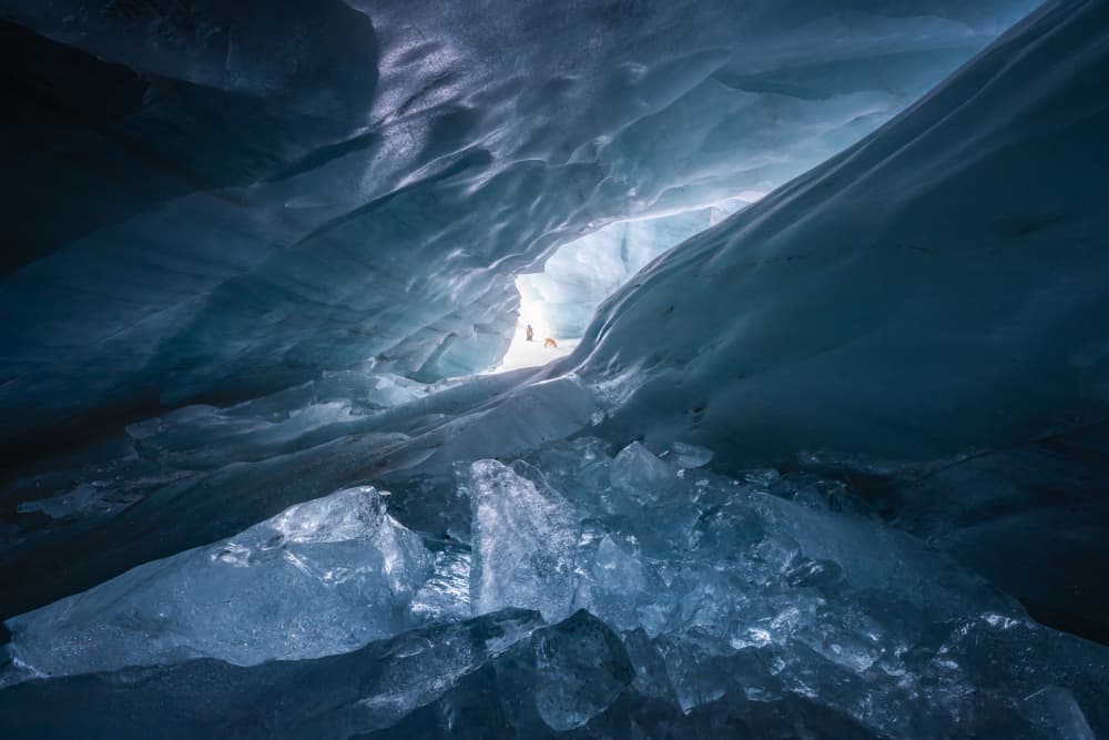 Deep Blue Ice Cave by Yongnan Li (李永男) — canvas wall art