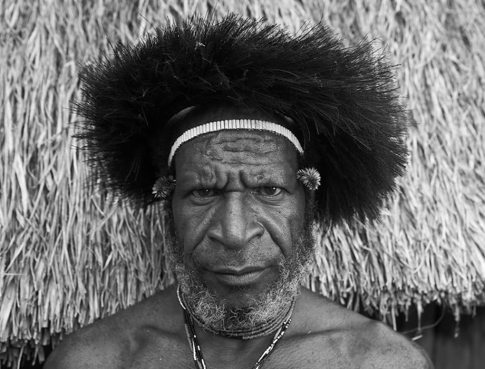 Indigenous Elder Portrait by Karsten Wrobel — canvas wall art