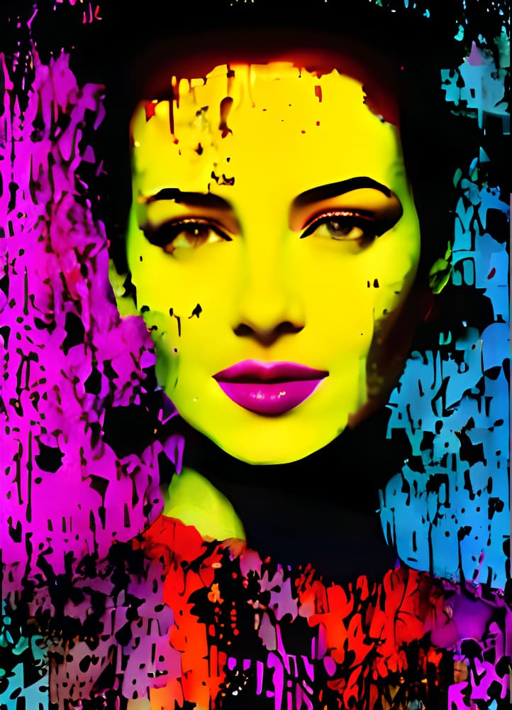 Vibrant Pop Art Portrait by Cicero Spin — canvas wall art