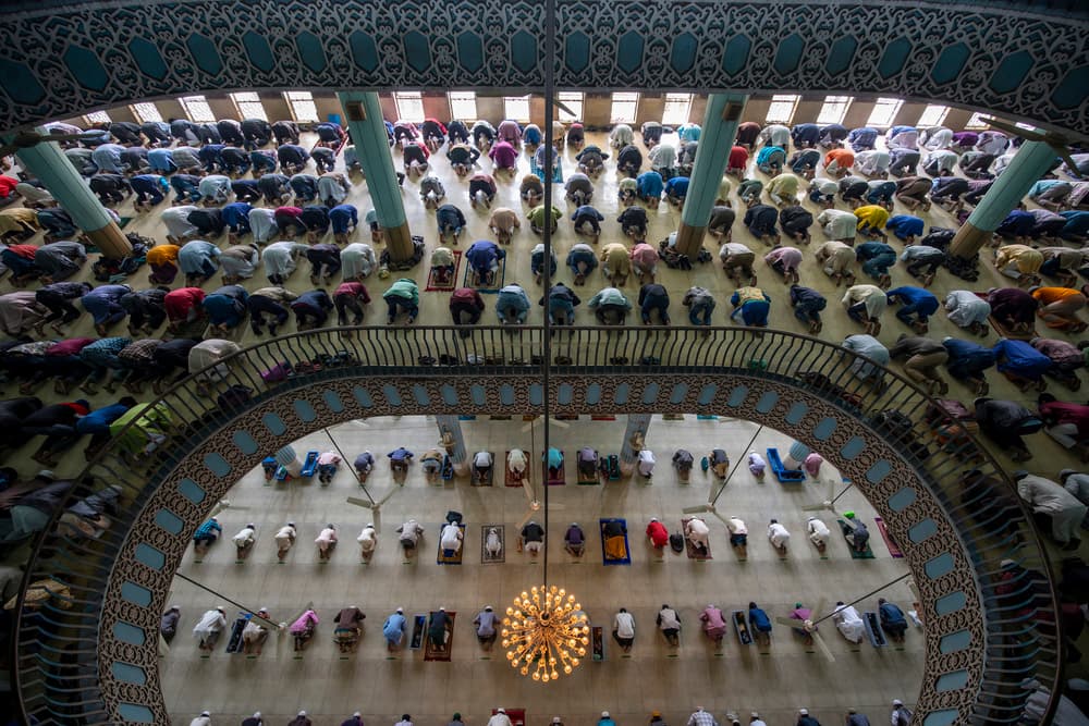 Sacred Mosque Prayer by Azim Khan Ronnie — canvas wall art
