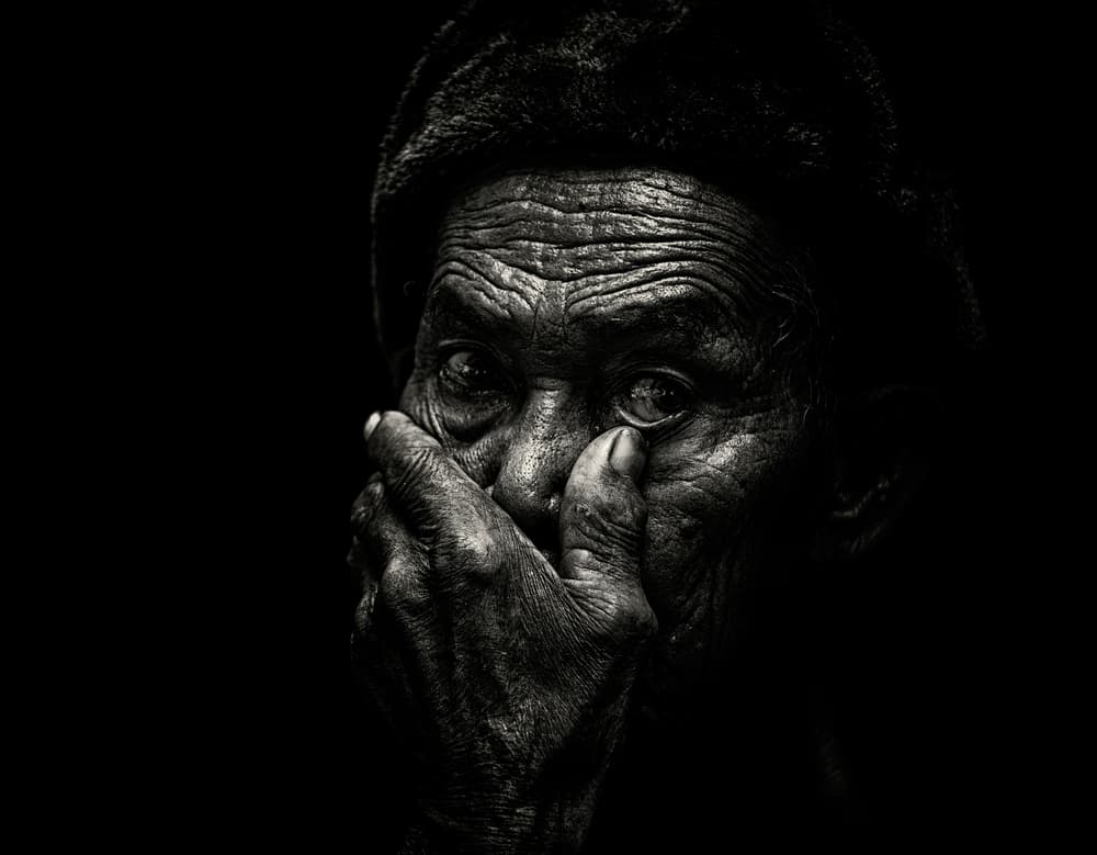 Intense Old Man Gaze by Andi Halil — canvas wall art
