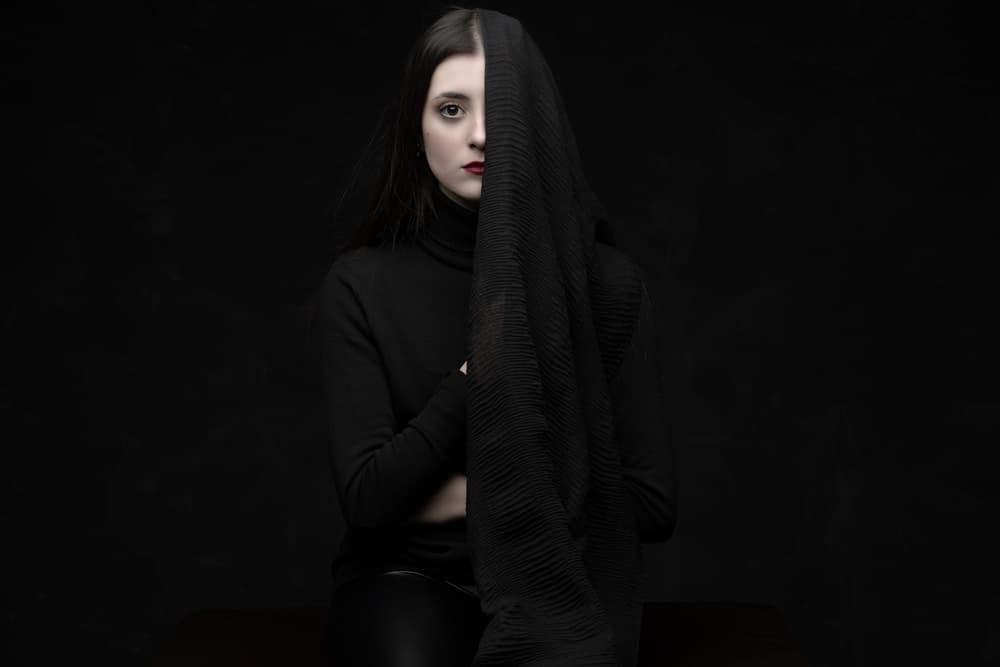 Mysterious Dark Portrait by Domenico Petrocca — canvas wall art