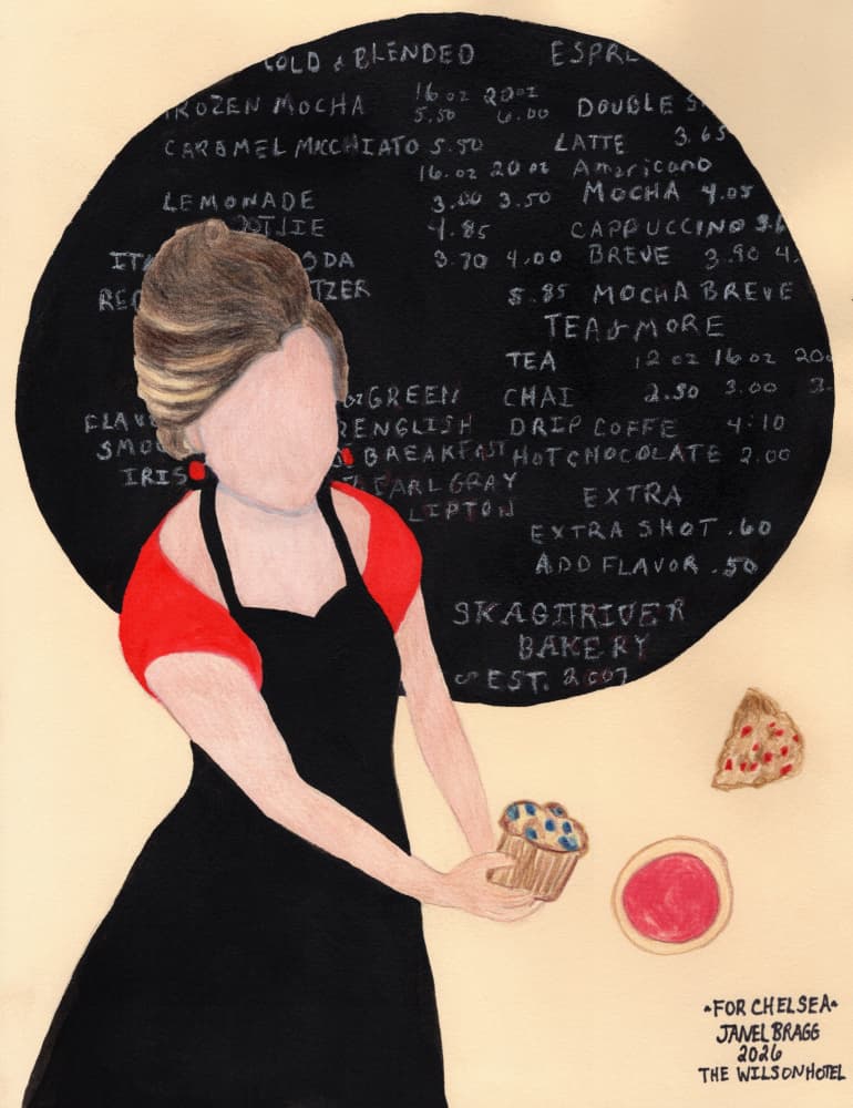 Cafe Barista Offerings by Janel Bragg — canvas wall art