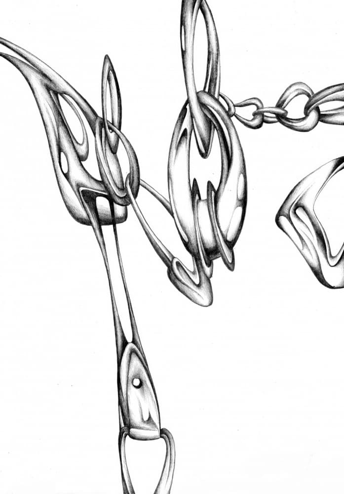Fluid Metal Links by Kulik — canvas wall art