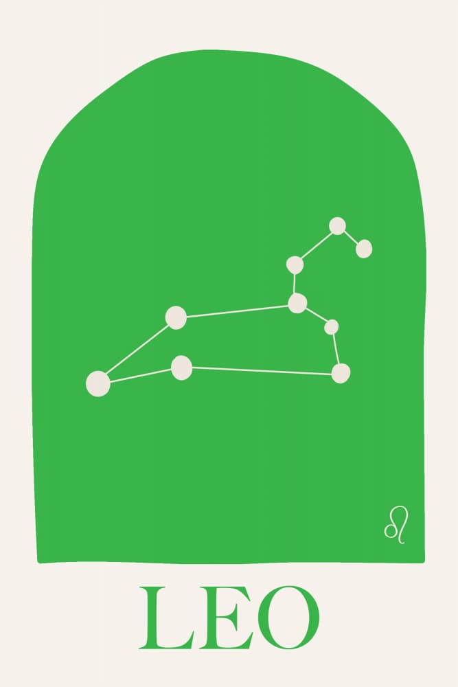 Minimalist Leo Zodiac by Talitha McQueen — canvas wall art