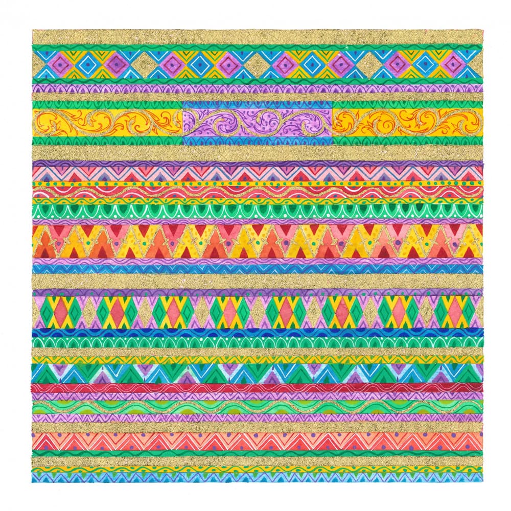 Stripe Tile Pattern by Isabelle Brent — canvas wall art