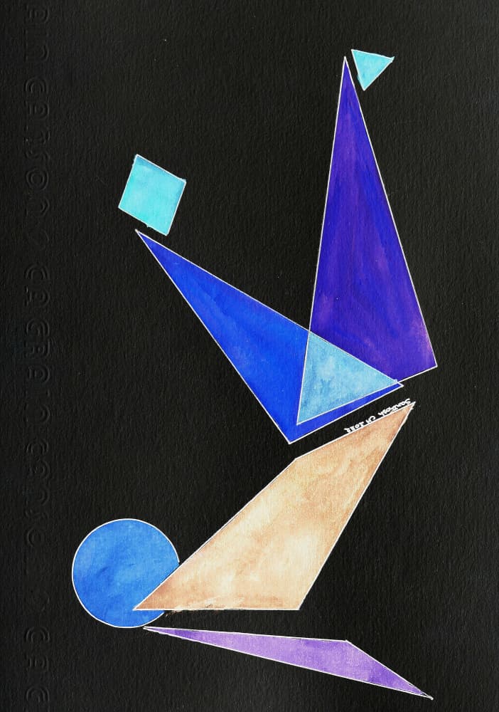 Modern Geometric Balance by Santhosh ch — canvas wall art