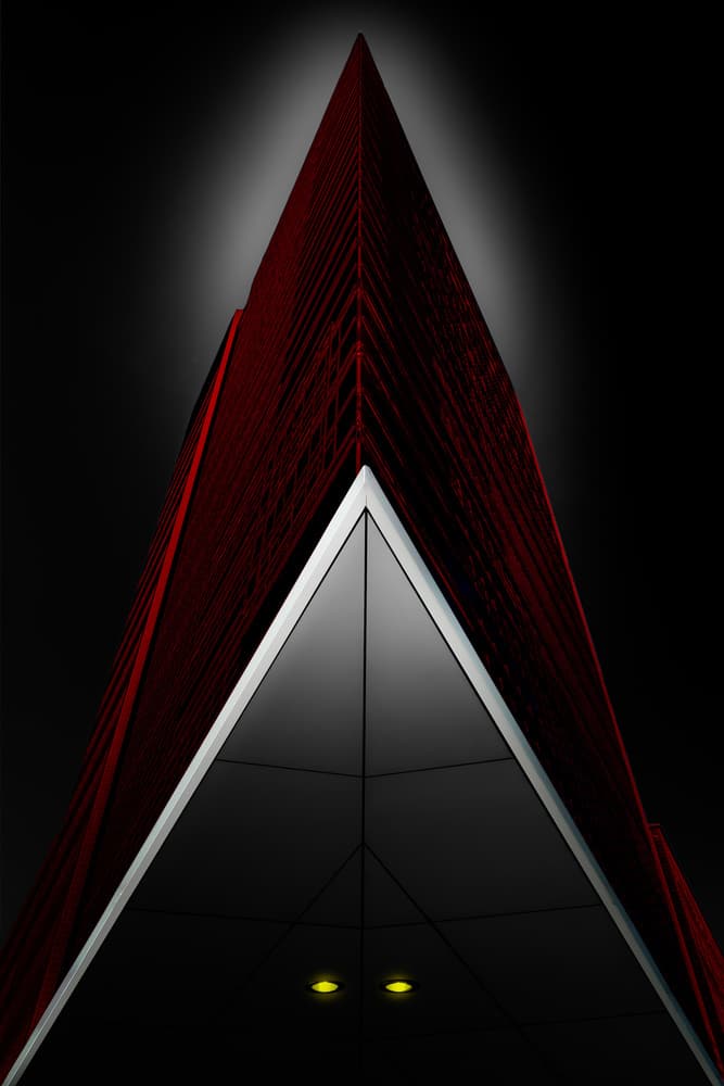 Red Skyscraper Point by Marc Huybrighs — canvas wall art