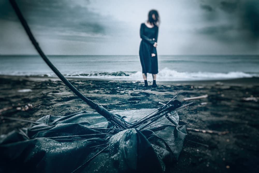 Stormy Beach Solitude by Daisuke Kiyota — canvas wall art