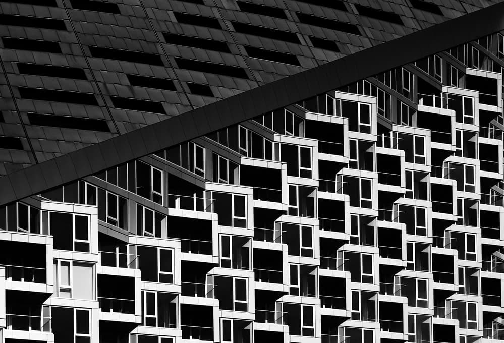 Black White Geometry by Hans-Wolfgang Hawerkamp — canvas wall art