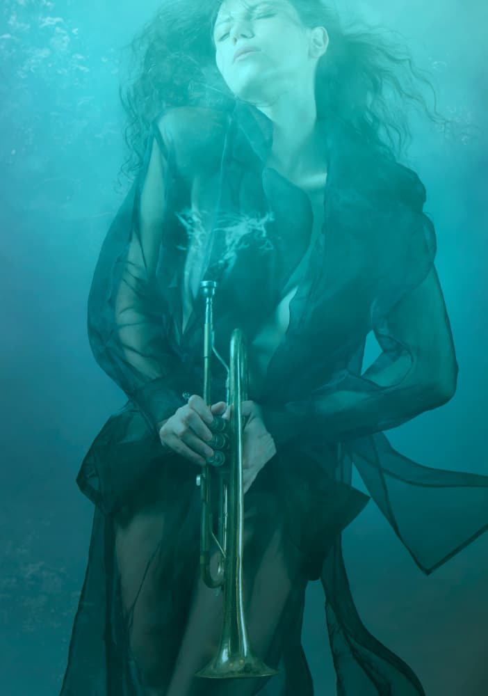 Ethereal Underwater Music by miriana — canvas wall art