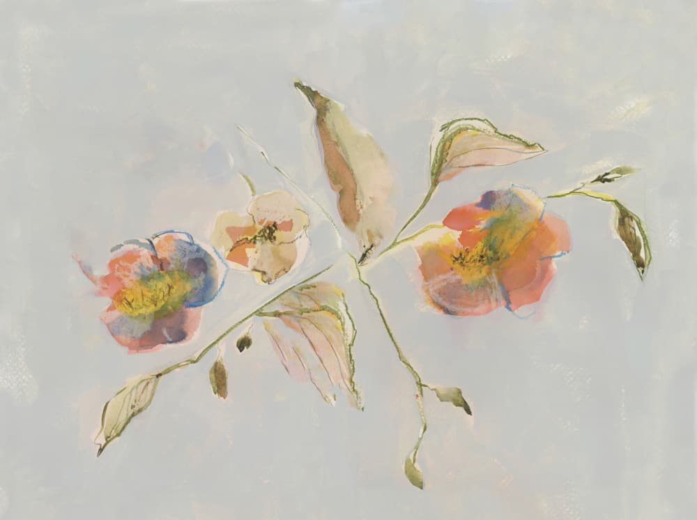 Soft Watercolor Blooms by Lucrecia Caporale — canvas wall art