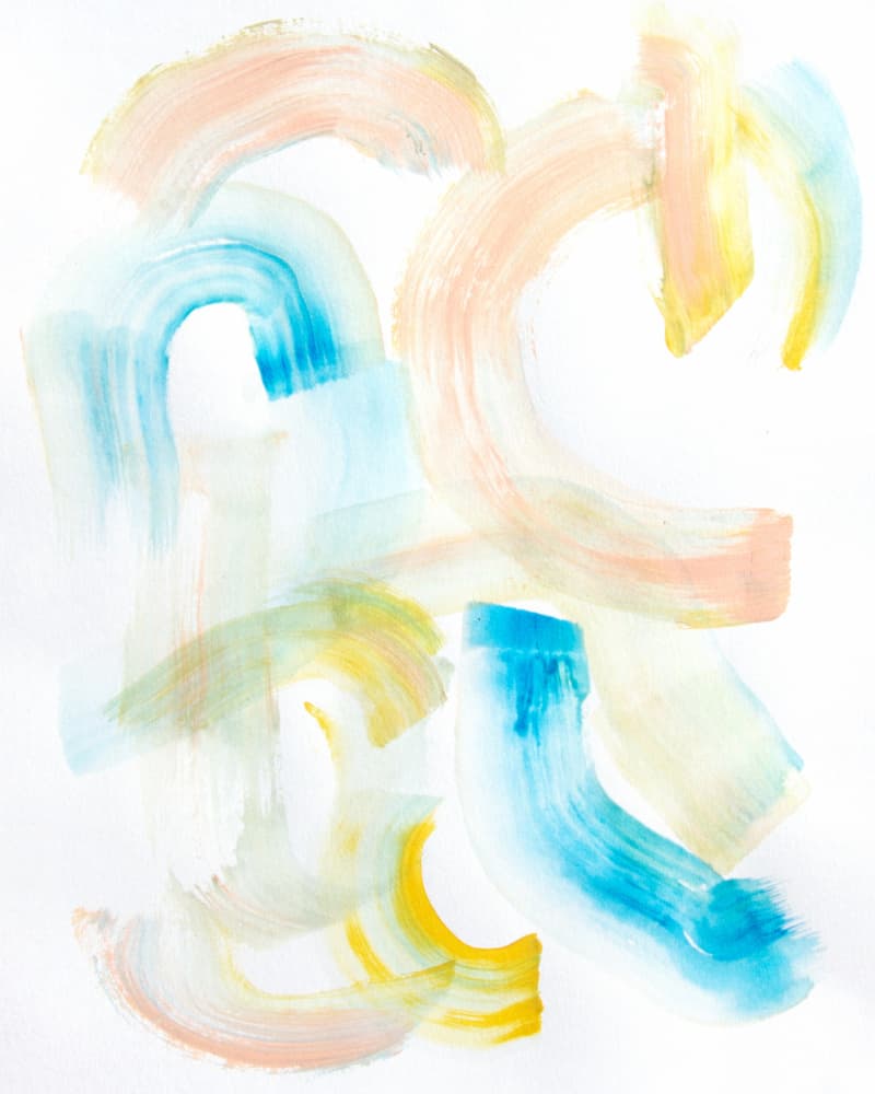 Flowing Pastel Strokes by Gemma Bardot — canvas wall art