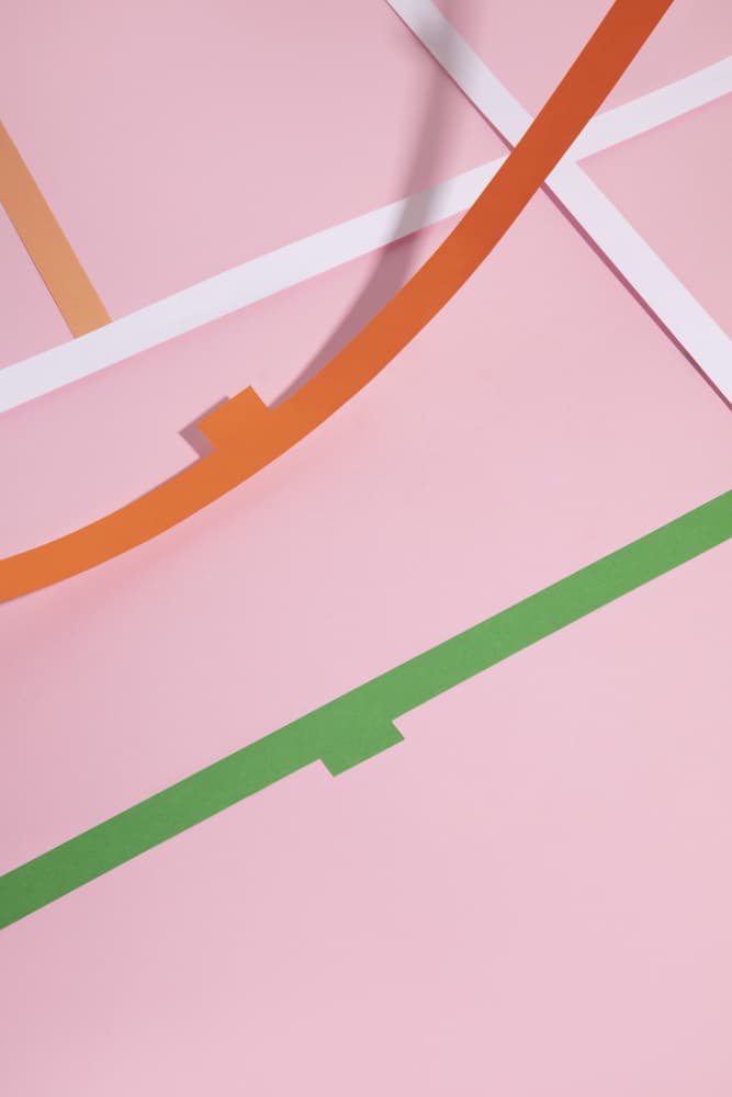 Colorful Geometric Lines by Julia Ramiro — canvas wall art