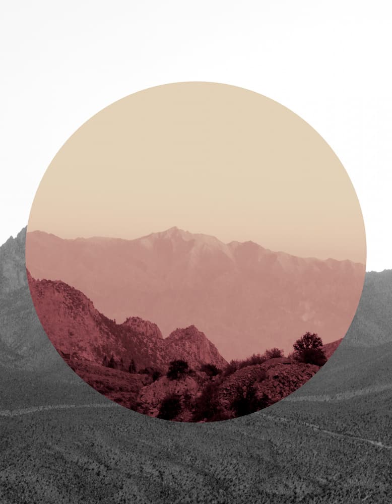 Serene Mountain Circle by Gemma Bardot — canvas wall art