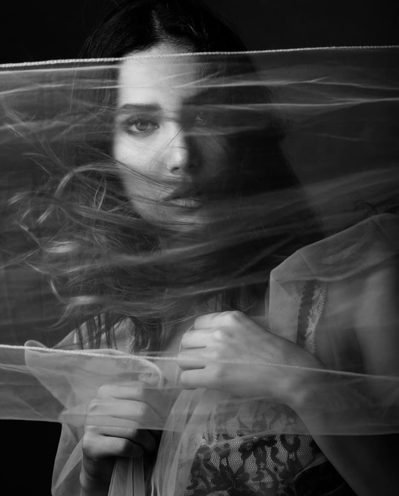 Mysterious Veiled Portrait by Mehdi Mokhtari — canvas wall art