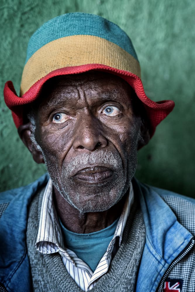Pensive Gaze Blue Eyes by Trevor Cole — canvas wall art