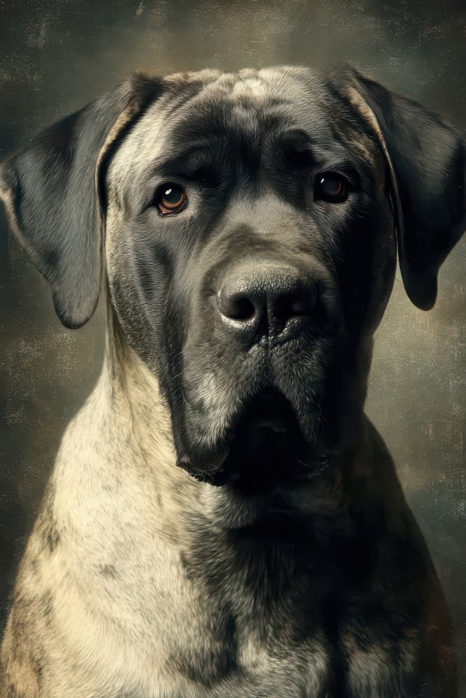 Noble Brindle Mastiff by Rafal Kulik — canvas wall art