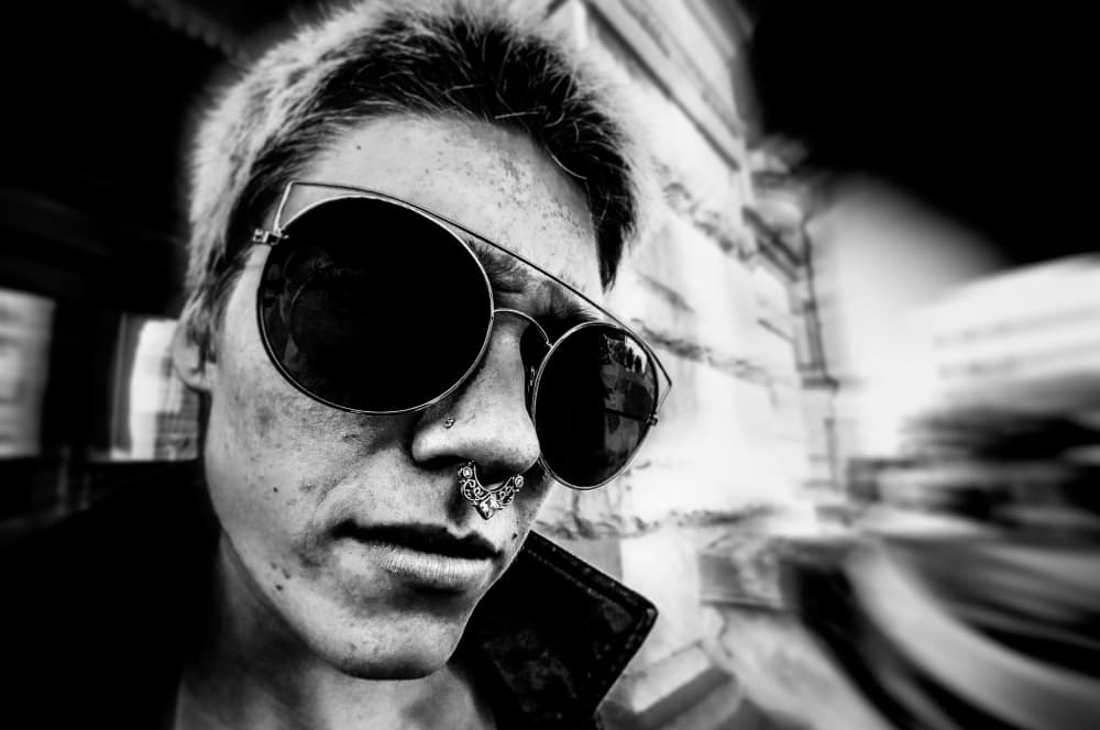 Edgy Urban Portrait by Steve Hermann — canvas wall art