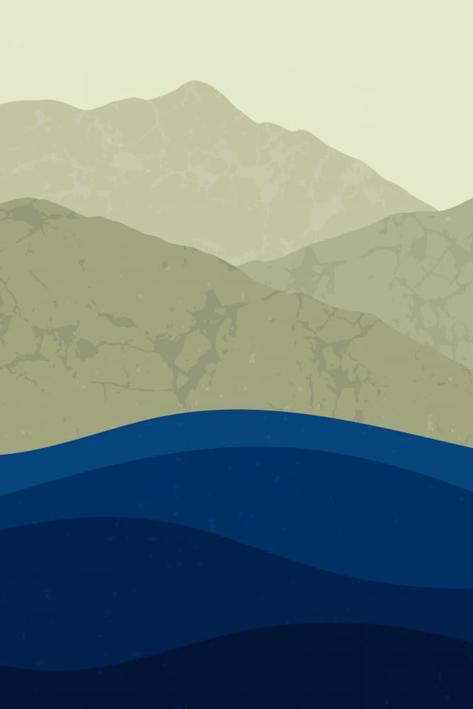 Layered Mountain Waves by jay stanley — canvas wall art