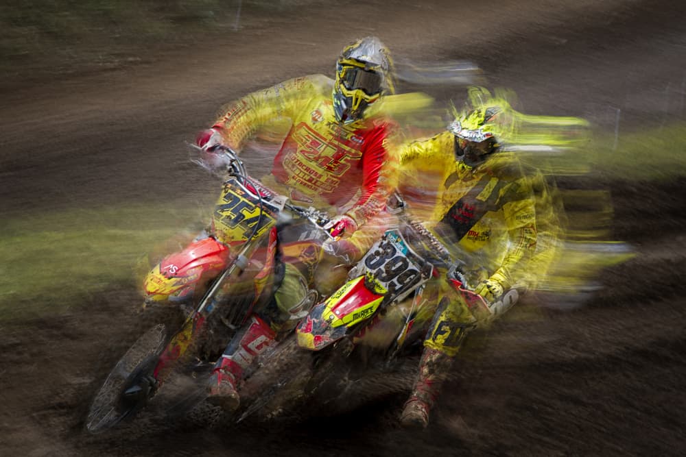 Dynamic Motocross Racing by Milan Malovrh — canvas wall art